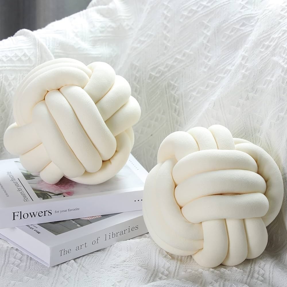 Knot sensory pillow white
